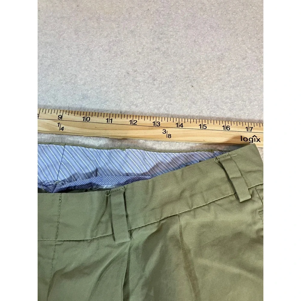 Bills Khakis Pleated Trousers Olive Green Cuffed Dress Pants Mens 36 Made in USA